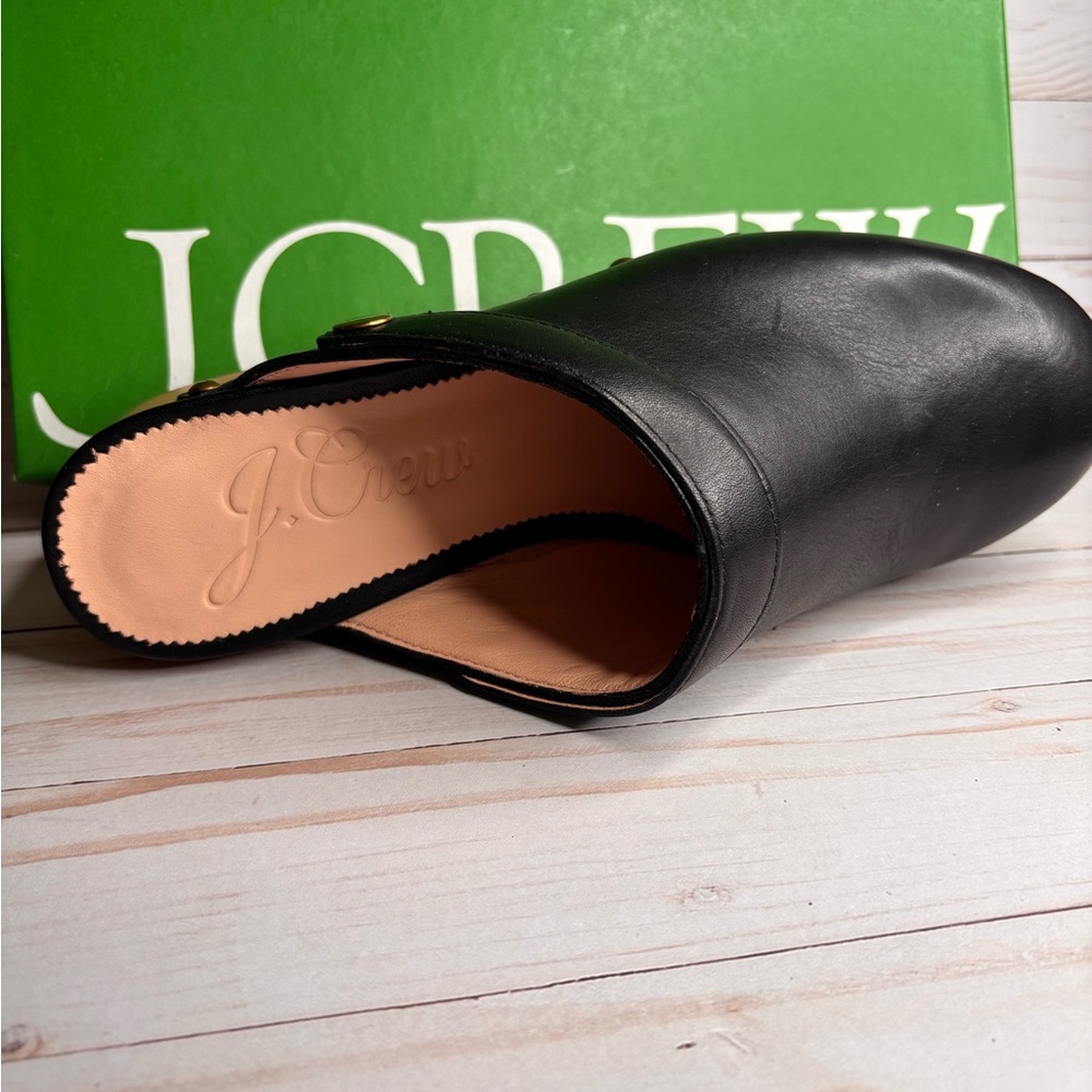 J. Crew Black Mules with Gold Studs - Picture 4 of 5